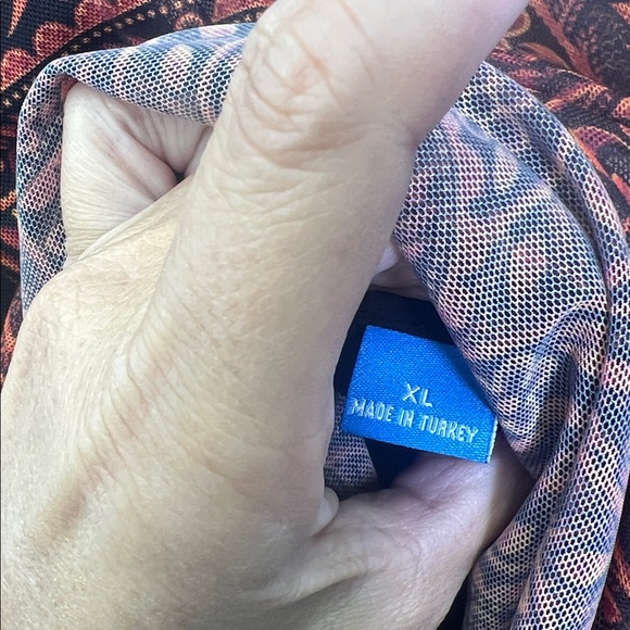 Farm Rio - Anthropologie Printed Paisley Mock Neck Long Sleeve Midi Dress SZ XL - Picture 9 of 12